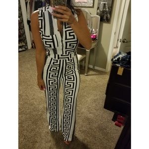 Black and white jumpsuit
